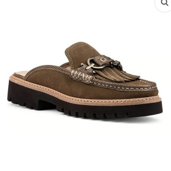 Donald J. Pliner Shoes - NWOT DONALD PLINER KILTIE FRINGE LOAFER MULE LEATHER SLIP ON SZ 10